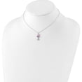 thumbnail image 4 of Sterling Silver Polished Enameled Ballerina 14In Necklace & Earring Set Made In India qh5354set, 4 of 5
