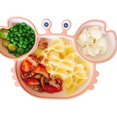 thumbnail image 2 of Silicone Baby Feeding Plate, Non-Slip Feeding Plate For Toddlers Kids With Strong Suction, Dishwasher And Microwave Safe, 2 of 5