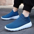 thumbnail image 2 of Men's Sport Shoes Comfort Lightweight Sock Shoe Breathable S𝗅ip On Knit Sneakers Cushion Tennis Running Shoes Wide Width Non-S𝗅ip Athlet𝗂c Shoes for Summer and Autumn, 2 of 9