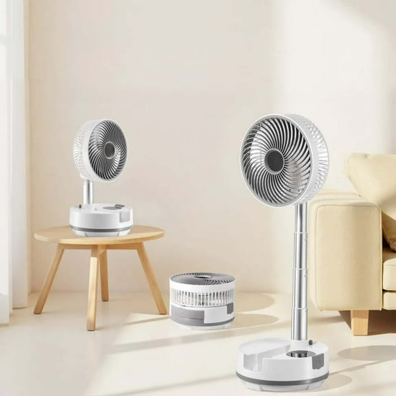 Foldable rechargeable swivel fan, telescopic silent mini fan, three-in-one remote control, 8-speed settings, suitable for camping, fishing and traveling.