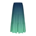 thumbnail image 6 of Maxi Skirts for Women with Slit New Womens Boho Skirt Casual Trendy Drawstring High Waist Soft Beach Outfits Loose Lounge Summer Vacation Clothes Mint Green S, 6 of 7