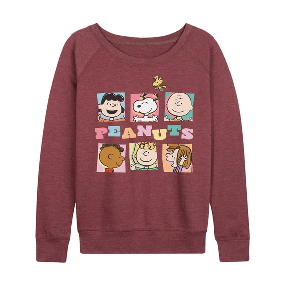 Peanuts - Boxes Snoopy And Friends - Women's French Terry Long Sleeve T-Shirt