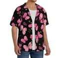 thumbnail image 4 of Sigee Girl Butterfly Print Men's Shirts Casual Button Down Short Sleeve Summer Beach Shirt Hawaiian Vacation Shirts Tee Shirt-4X-Large, 4 of 7