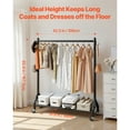thumbnail image 3 of KFFKFF Clothes Rack, Rolling Clothing Garment Rack with Hanging Rod and Side Hooks, 198 lbs Load Capacity, Heavy Duty Carbon Steel Clothing Racks with Wheels, 3 of 9