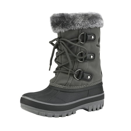 

Dream Pairs Boys Girls Toddler Kids Ankle Winter Snow Boots Faux Fur-Lined Soft Boots Shoes Warm FORESTER GREY Size 10 Toddler