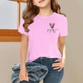 thumbnail image 4 of SXcggal Girls Short Sleeve Shirts Kids Summer Tops Crewneck Tees 3 13 Years Beautiful Cute Fashionable Girl Top, 4 of 5