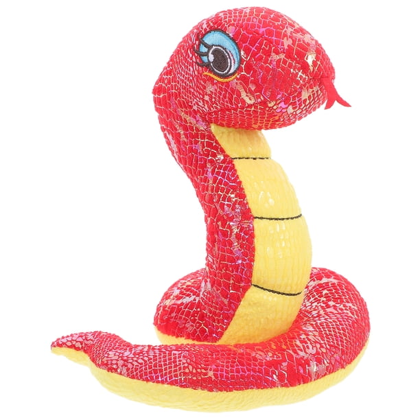 KAKOWELY Serpiente de peluche con lentejuelas, animal de peluche, serpiente de dibujos animados, muñeco de serpiente de peluche con purpurina