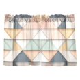 thumbnail image 7 of Yayeee Kitchen Curtains Light Filtering 27"x24" Rod Pocket Short Cafe Window Panel, Pink Geometric, 7 of 7