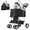 Black, variant on LiteHaven Foldable Pet Stroller, 3-in-1 Dog Travel Jogger with Detachable Carrier, Cup Holder, Storage Basket, Folding Carrier for Small/Medium Dogs & Cats Up to 33 lbs,Pink