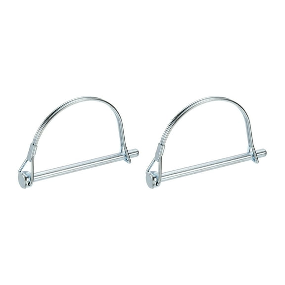 Uxcell 2 Pcs Trailer Coupler Pins, 1/4" x 3.5" Half Round Safety Wire Lock Hitch Pin