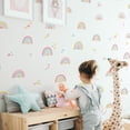 thumbnail image 7 of Rainbow Wall Stickers Decals Cute Colorful Rainbow Stickers Wallpaper Modern Wall Art Decals Waterproof Removable Vinyl Decals for Kids Girls Room, 7 of 7