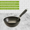 thumbnail image 3 of HLONK Non-Stick Carbon Steel Wok with Soft Touch Riveted Handle - 8 Black  Enameled Finish  Durable & Easy to Clean  Perfect for Stir-Frying Vegetables  Meats  and More  Stir Fry Wok | Sl, 3 of 6