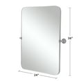 thumbnail image 4 of Arched Wall Mirror Arch Small Mirror Round Corner Mirror 36"x24",Sliver, 4 of 5