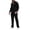 01 Black, variant on Men's Two-Piece Sportswear Set Casual Hooded Sportswear Button-Up Sportswear Set Checkered Jacquard Sportswear Set