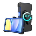 thumbnail image 2 of Hotpom Samsung Galaxy A15 5G Heavy Duty Shockproof Dustproof Phone Case with Black Belt Clip, Blue and Dark Blue, 2 of 5