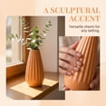 thumbnail image 5 of REGALWOVEN Small Ceramic Bud Vase Cylinder Vase, Matte Ribbed Decorative Flower Vase for Desktop, Bathroom, Home Decor Accent Orange 2.4"L x 2.4"W x 5.1"H, 5 of 7
