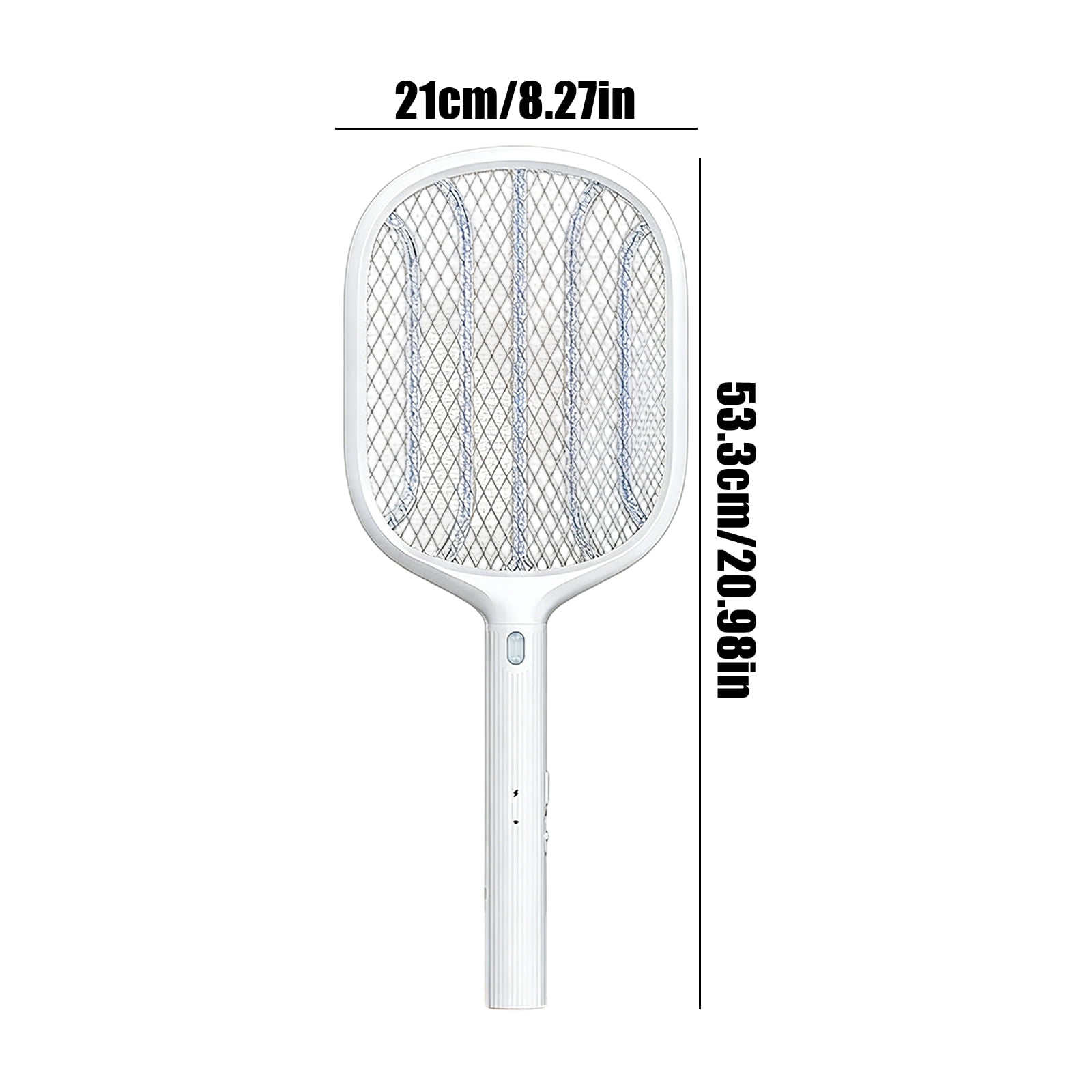 Electric Fly Swatter Racket USB Rechargeable, Lightweight Handheld Bug Zapper with Safe Protective Grid