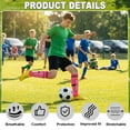 thumbnail image 6 of Hengguang 2 Pairs of Kids Shin Guards with Girls Soccer Socks, Protective Soccer Shin Guards Soccer Gear for 6-10 Years Old Girls Boys Children Teens Games Protection Equipment, 6 of 7
