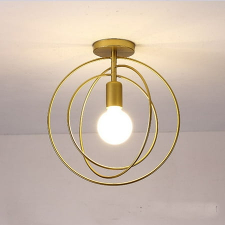 

New LED Flush Mount Bedroom Living Room 3- Circles Ceiling Light Black Golden Modern Style GOLD