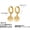 F323-B, variant on Stainless Steel 18K Gold Plated CZ Tree of Life Hoop Earrings - Elegant Symbolism for Every Ensemble