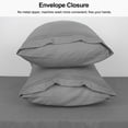 thumbnail image 6 of Lirex Pillow Cases Brushed Microfiber Standard Size 20x26, Set of 2, Grey, 6 of 6