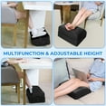 thumbnail image 3 of KingPavonini Foot Rest Under Desk for Office Use,  3 Layer Adjust Memory Foam Foot Stool with Feet Warm Pocket Black, 3 of 7