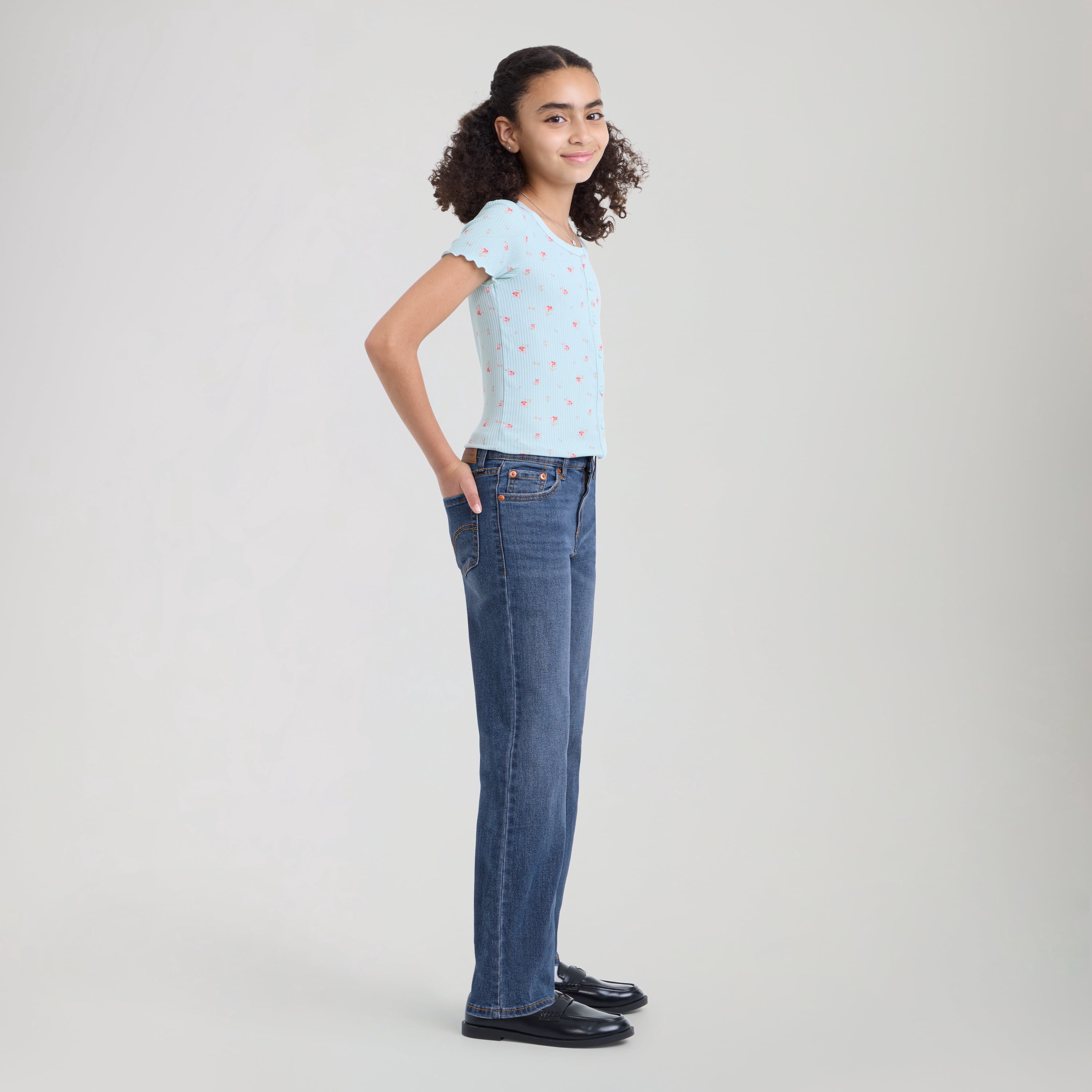 Levi Girls Wide Leg Denim Jean, Sizes 7-16