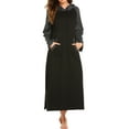 thumbnail image 2 of Avidlove Cotton Nightgown for Women Long Sleeve Hooded Gowns Sleepwear Full Length Nightwear with Pockets, 2 of 7