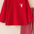 thumbnail image 4 of NOLDARES Kids Child Toddler Boy Pajamas Pj Set Long Sleeve Snug Fit Soft & Cozy & Loungewear Fall Winter Sleepwear 6-12 Months 12-24 Months 2t 3t 4t 5t 6t 7t 8t 9t Children,Watermelon Red,10-11 Y, 4 of 4