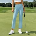 thumbnail image 3 of Diufon Golf Pants Women Trendy Summer Stretch Casual High Waisted Work Pants Solid Color Yoga Dress Capris, 3 of 9