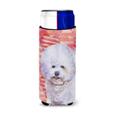Carolines Treasures BB9735MUK Bichon Frise Love Michelob Ultra Hugger for slim cans  Slim Can multicolor