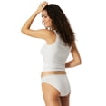 thumbnail image 2 of SCHIESSER Bragas de mujer, paquete de 6 - 6Pack Rio Slip, Stretch Cotton, liso Negro/gris/blanco L (Large), 2 of 7