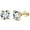 Gold, variant on Solitaire Stud Earrings for Women 8 Ctw Sterling Silver Studs for her Ginger Lyne Collection