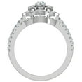 thumbnail image 3 of Three Stone Split Shank Wide look Anniversary Engagement Ring Set 14K White Gold (G,SI), 3 of 5