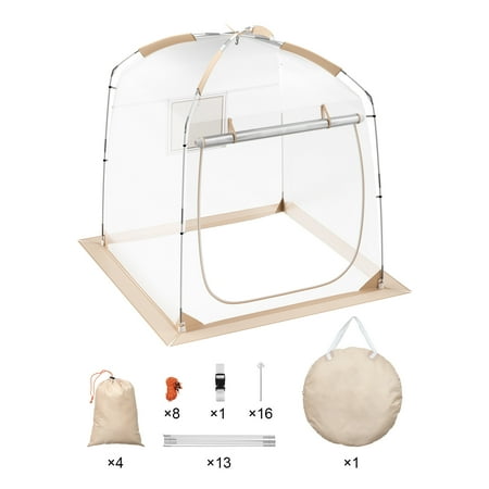 KFFKFF Weather-Resistant Pod, Fits 2-4, Quick Setup Sports Dome, Transparent Outdoor Shelter for Soccer, Football, Softball Events, Parades, Fishing