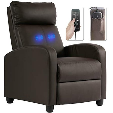 Recliner Chair for Living Room Massage Recliner Sofa Single Sofa Home Theater Seating Reading Chair Winback Modern Reclining Chair Easy Lounge with PU Leather Padded Seat (Best Home Theater Seating 2019)
