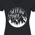 thumbnail image 4 of Inktastic Yellowstone National Park- Mountains Women's V-Neck T-Shirt, 4 of 5