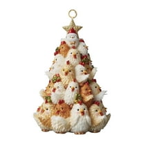 Christmas Tree Chicken Pendants, Christmas Chicken Stacking Decorations, Christmas Tree Decorations for Chicken Lovers Christmas Tree Decorations