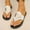 White#3, variant on Fesfesfes Women's Round Head Slip-On Slippers for Home and Beach Soft Cushioned Insoles Breathable Casual Shoes with Non-Slip Rubber Soled(Brown#3,US 5.5)