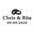 thumbnail image 1 of Pegatinas de boda personalizadas transparentes, etiquetas de burbujas, varita de burbujas, oro/blanco, no botellas, 100 unidades, 1 of 4