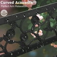 thumbnail image 6 of Zimtown 50in Outdoor Metal Patio Bench, Cast Iron Frame with PVC Rose Backrest and Curved Seat for Garden, Porch, Entryway, Black, 6 of 11