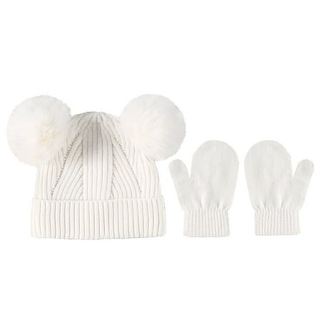 

Shpwfbe Baby Girls Boys Soft Warm Knit Winter Solid Knitted Kids Hats