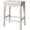 White Oak,Single-13.77"D x 19.8"W x 25.78"H, variant on 26 Inches – Saddle Stool with Footrest – Grey Solid Wood Frame & Grey Fabric Upholstery – Perfect for Kitchen Islands & Counters