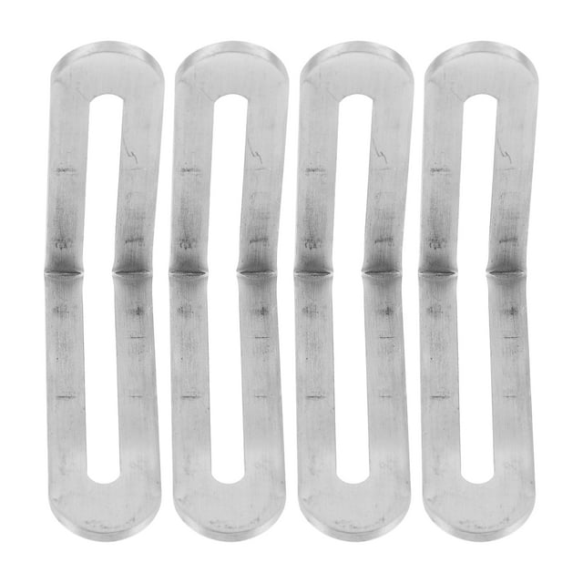 MOVTOTOP 4 Pcs Supports d'Angle Réglables en Acier Inoxydable avec Fente pour Meubles