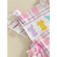 thumbnail image 5 of Bagilaanoe Newborn Baby Girl Easter Rompers Rabbit Embroidery Sleeveless Bodysuits 6M 12M 18M 24M Infant Casual One Piece Short Jumpsuit, 5 of 7