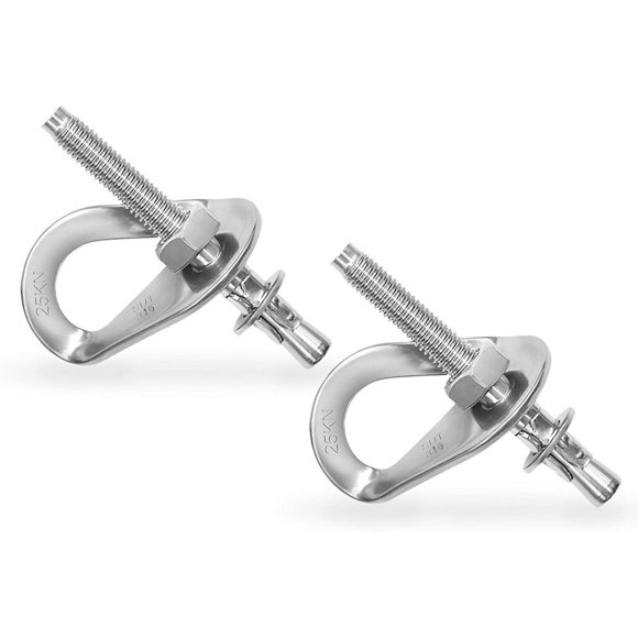 ISOP Climbing Anchor Bolt 2 Set - Expansion Bolt and Hanger FIXE 1 Rock Climbing - Usable for Fire Escape Rope Ladders