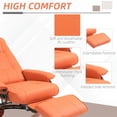 thumbnail image 4 of GVN Chaise Lounge, Lounge Chair,Faux Leather Recliner Chair, Swivel Recliner with Footrest, Armrest and Wood Base, Orange, 4 of 10