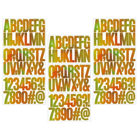 FRCOLOR Golden Vinyl Letter Stickers for Decoration 9 Sheets