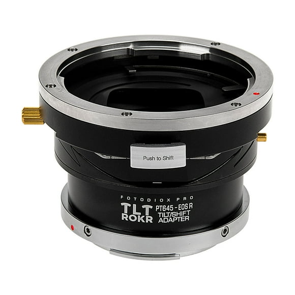 Fotodiox Pro TLT ROKR - Adaptateur de Monture d'Objectif Inclinable / Shift Compatible avec Pentax 645 (P645) Mont Objectifs vers Canon RF Monture Boîtier de Caméra Sans Miroir