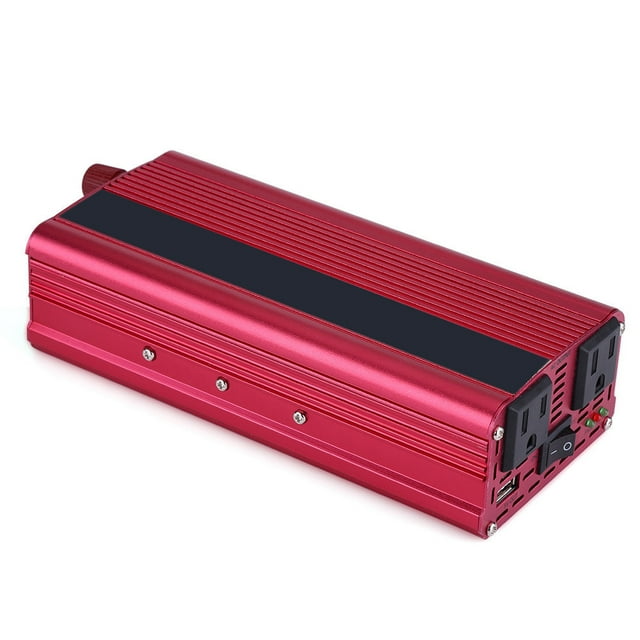 Inversor de corriente para automóvil, convertidor de potencia de 2000 W CC 12 V a inversor de corriente, máxima eficiencia